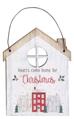 Picture of XMAS MINI HANGING - HEARTS COME HOME FOR CHRISTMAS